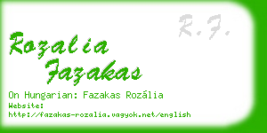 rozalia fazakas business card